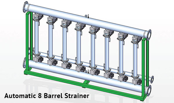 Automatic 8 Barrel Strainer